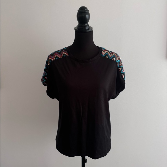 Zara Trafaluc top. Sequence on shoulder area. Bought in Europe. - Picture 1 of 2